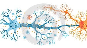 Neurons with Myelin Damage in Multiple Sclerosis photo