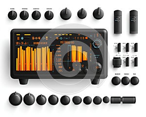 Futuristic Audio Equipment Interface