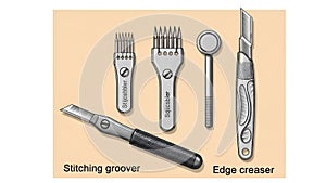 Leatherworking Tools Illustration