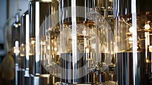Detailed image of the distillation columns, where