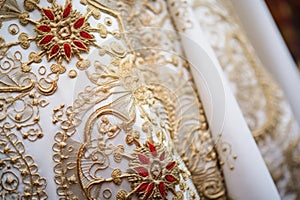 detailed image of ornate church vestments embroidery