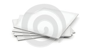 Stack of white paper sheets