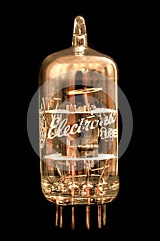 Detailed Image of a Vintage Vacuum Tube-used in TVs, Radios, music  Amplifiers - retro electronics Parts