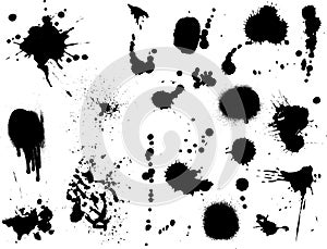 Detailed ink splats