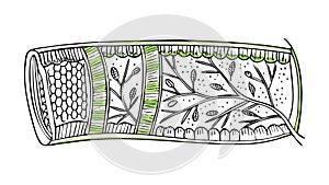 Detailed Leaf Pattern Microscopic View, vector design Generative AI