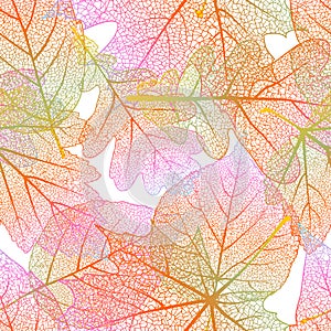 Detailed leaves seamless background. EPS 10