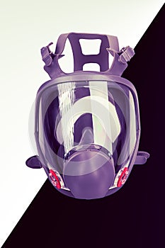 Safety gear showcased with mask and filter components for effective protection in various environments photo