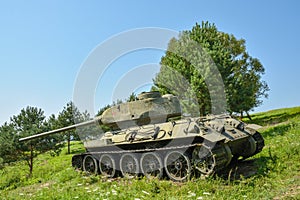 Detailed look at Soviet T34 tank from WW2 in Valley of Death