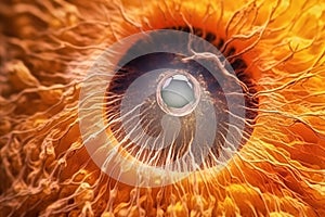 Detailed Macro of a Cataract Eye Condition. Generative AI