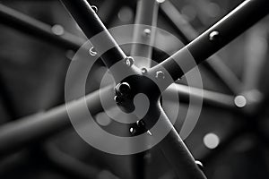 Geometric Node with Water Droplets