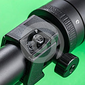 Close-up of a Tactical Rifle Scope Mount