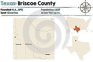Map of Briscoe county in Texas