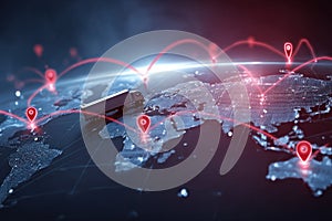 Global Logistics Route Map Visualization