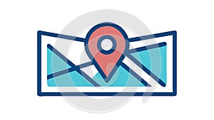 Detailed Map Marker Icon, Geographic Location Pointer, vector design Generative AI