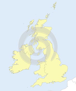 Detailed map of UK