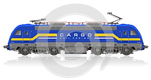 Detailed model of electric locomotive