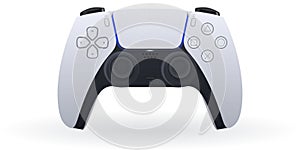 Detailed Next Generation Dualsense Controller Vector Illustration Playstation 5, Sony, Joystick Or Gamepad Isolated On A White