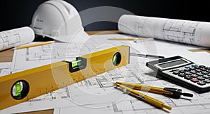 Construction Blueprints and Tools: Planning and Engineering Concepts