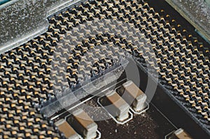 Detailed photo of the place for the central processor.