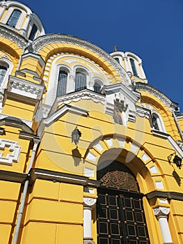 Detailed photo of St. Volodymyr`s Cathedral in Kiev