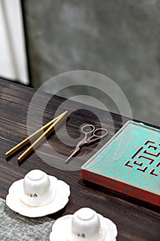 Detailed picture of Chinese teahouse