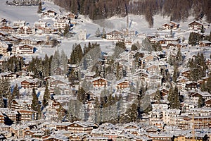 Picture of the town center of Cortina D`Ampezzo, Italy. photo