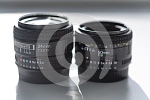 Detailed pictures of two  old focal lengths for digital SLR cameras