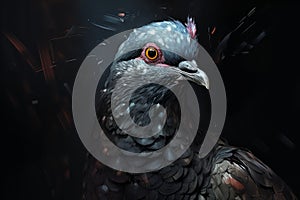 Detailed Pigeon bird art. Generate Ai