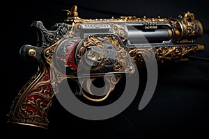 Detailed Pirate gun closeup. Generate Ai