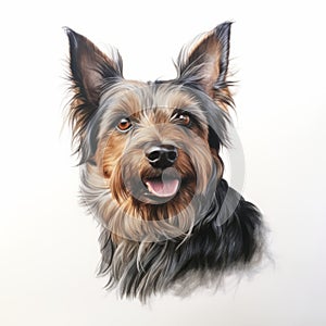 Detailed Portrait Painting Of A Yorkshire Terrier By Harry Richardson