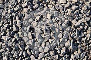 Detailed portraits of sand and small stones with low angles taken directly from the mining area
