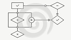Detailed Process Flowchart Diagram Illustration, vector design Generative AI