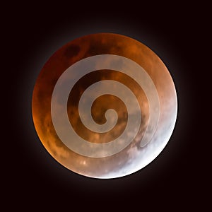 Detailed of Realistic red blood full moon. vector illustration