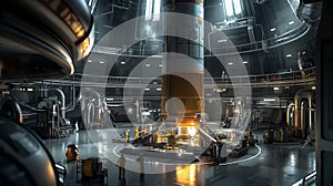 Inside a Futuristic Rocket Assembly Facility