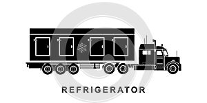 Detailed refrigerator truck illustration