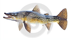 detailed representation of a Muskellunge also known as Esox masquinongy revealing its unique body shape vibrant colors photo