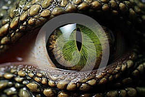 Detailed Reptilian eye closeup. Generate Ai