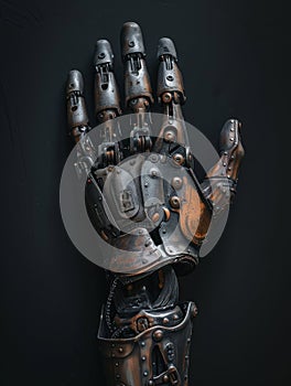 Detailed robotic hand showing advanced technology