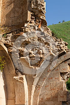 Detailed ruins of Surb Karapet church photo