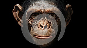 Detailed Science Fiction Chimpanzee Portrait Wallpaper