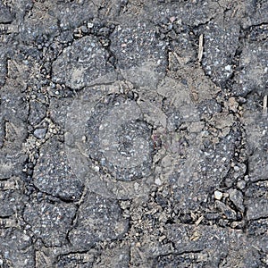 Detailed seamless texture of asphalt on a road in high resolution