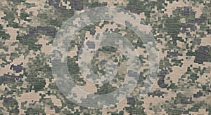 Seamless Digital Camouflage Fabric Pattern