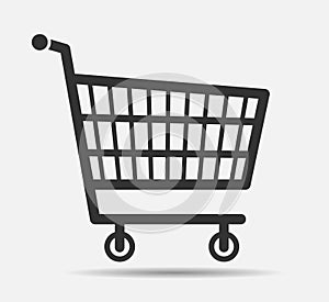 Detailed shopping cart symbol shop icon