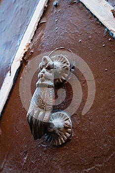 Detailed shot of Arabian doors