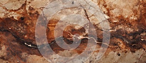 A detailed shot of a brown and white marble pattern resembling wood grain