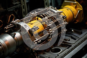 detailed shot of a nuclear fuel rod assembly before insertion