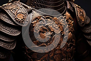 detailed shot of samurai armor patterns