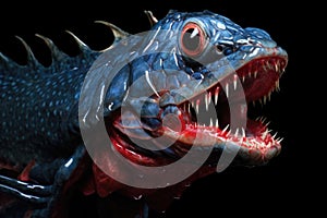 a detailed shot of the scales of a deep-sea dragonfish