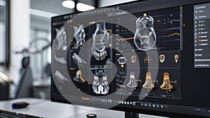 A detailed shot of the softwares intuitive interface designed for ease of use and efficient implant design creation