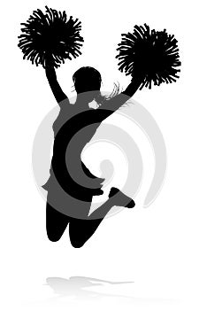 Cheerleader Pom Poms Silhouette